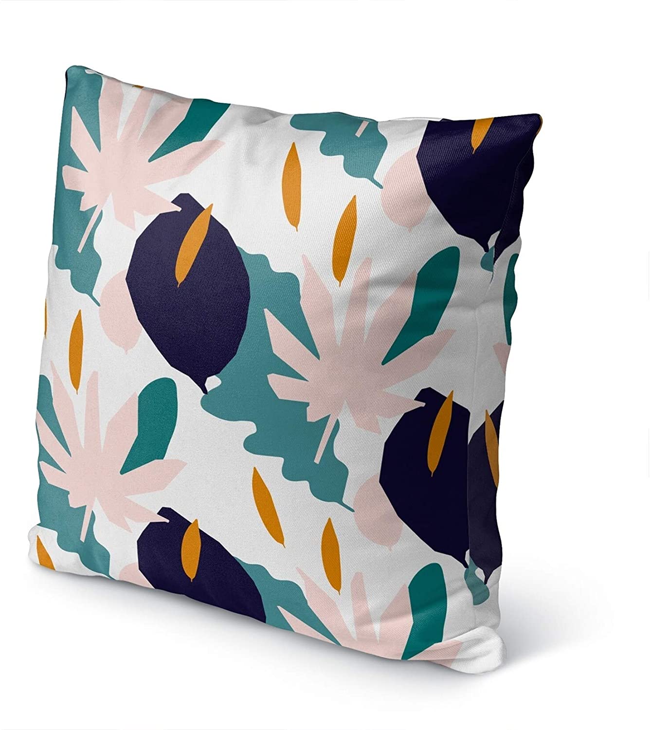 MISC Tropical Bliss Indoor|Outdoor Pillow by 18x18 Pink Floral Nautical Coastal Polyester Removable Cover