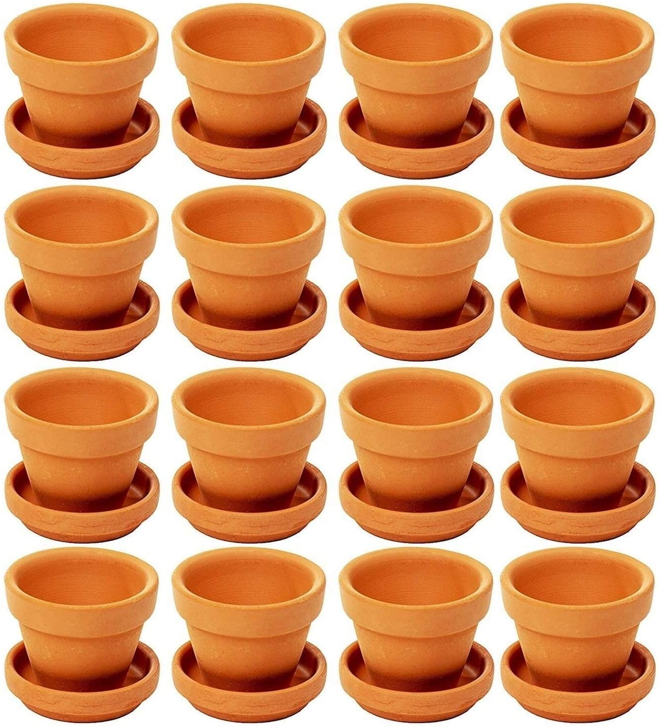 MISC Pots Saucer 16 Pack Clay Flower Saucers Brown