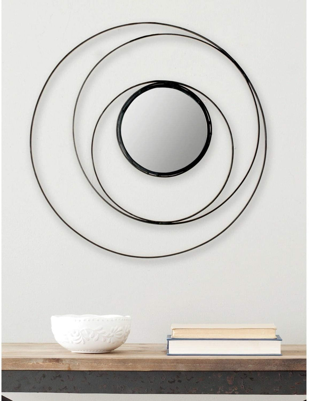 Inner Circle Black 20 inch Mirror 20" X 0 8" Modern