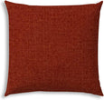 Musk Brick Jumbo Indoor/Outdoor Zippered Pillow Cover Red Solid Bohemian Eclectic Polyester Closure