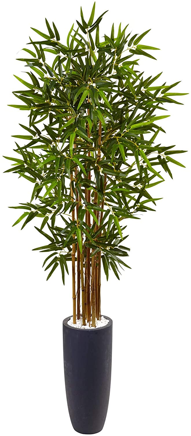 5 Foot Bamboo Tree Planter Faux Tall Decorative Indoor 5ft