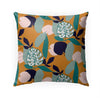 MISC Tropical Floral Indoor|Outdoor Pillow by 18x18 Orange Floral Nautical Coastal Polyester Removable Cover