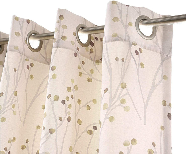 Ink Floral Pattern Room Darkening Window Curtain Panel Pair 50" widthx84 Length Grey Beige Purple Abstract Modern Contemporary Traditional Polyester