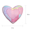 17 X 15 Inch Kids Pink Blue Heart Throw Pillow Floral Sofa Cushion Applique Heart Shaped Decorative Dots Novelty Traditional Casual Classic
