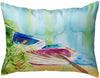 Watercolor Rowboats Small No Cord Pillow 11x14 Color Graphic Nautical Coastal Polyester