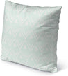 Etched Zig Zag Mint Indoor|Outdoor Pillow by 18x18 Green Geometric Southwestern Polyester Removable Cover