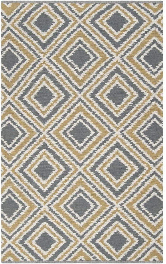 Hand Woven Gold Wool Area Rug 3'3