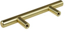2 5 inch Cc Solid Satin Gold Cabinet Bar Pulls (Pack 10) Metal Finish