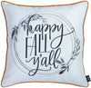 Unknown1 Fall Season Thanksgiving Quote Throw Pillow Covers 18"x18" (Set 4) White Floral Farmhouse Polyester Set 3 More Removable Cover