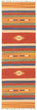 Unknown1 Flat Weave Bold Colorful Orange Red Wool 2'0 X 6'8 Stripe Patterned Southwestern Transitional Rectangle Cotton Latex Free Handmade Made Order