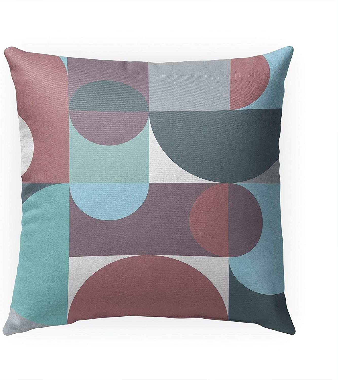Geometry Spherical Cool Indoor|Outdoor Pillow by Melanie 18x18 Blue Geometric Modern Contemporary Polyester Removable Cover