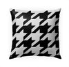 Oversized Houndstooth Black Indoor|Outdoor Pillow by Greener 18x18 Black Geometric Modern Contemporary Polyester Removable Cover