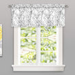 Tree Branch Lined Window Valance Grey Floral Modern Contemporary 100% Polyester
