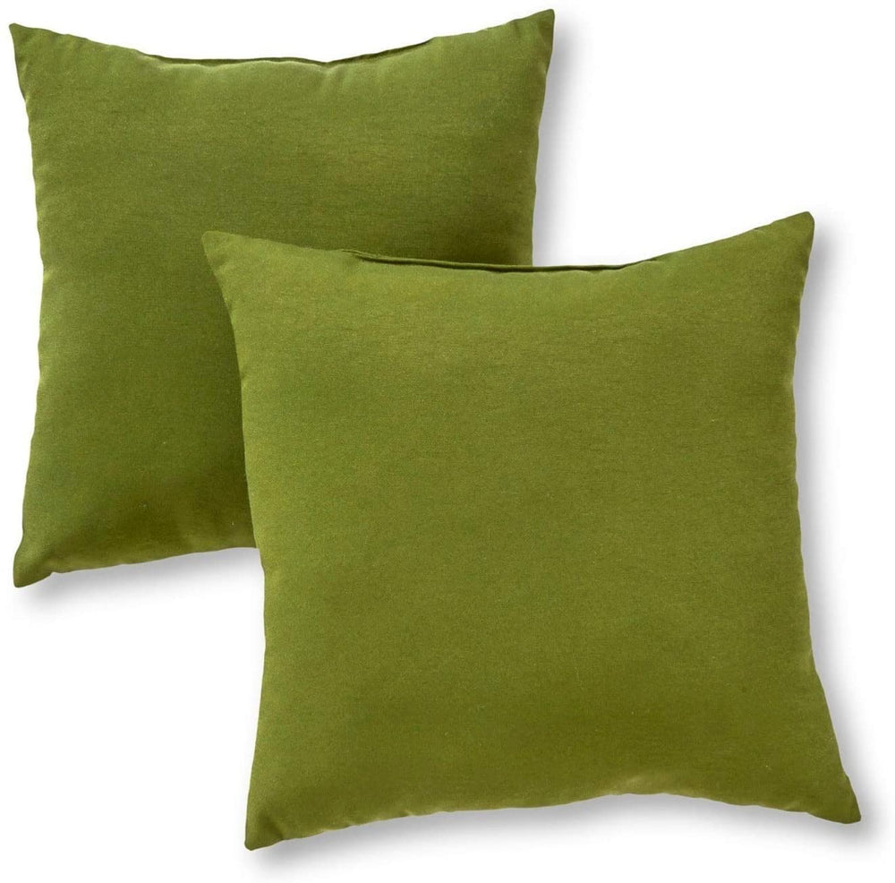 Driftwood Hunter Green 17 inch Outdoor Accent Pillow (Set 2) Solid Traditional Transitional Polyester Fade Resistant Uv Water