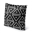 MISC Big Triangles Black Indoor|Outdoor Pillow by 18x18 Black Geometric Southwestern Polyester Removable Cover