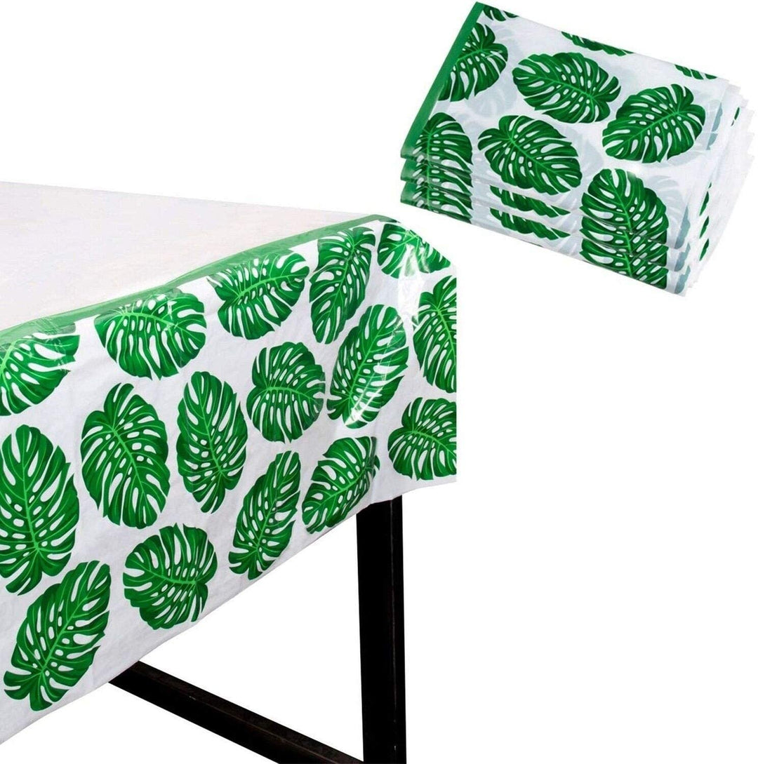 3 Pack Plastic Rectangular ablecloth ropical Palm Leaves