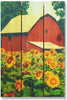 Sunflower Barn 16x24 Indoor/Outdoor Full Color Cedar Wall Art