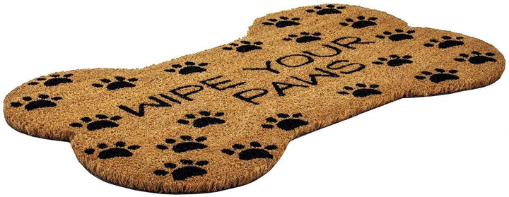 Wipe Your Paws Slip Resistant Coir Doormat Black Casual