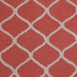 Handmade Wool Rug (India) 5' X 7' Ivory Orange Geometric Oriental Modern Contemporary Rectangle Natural Fiber Latex Free