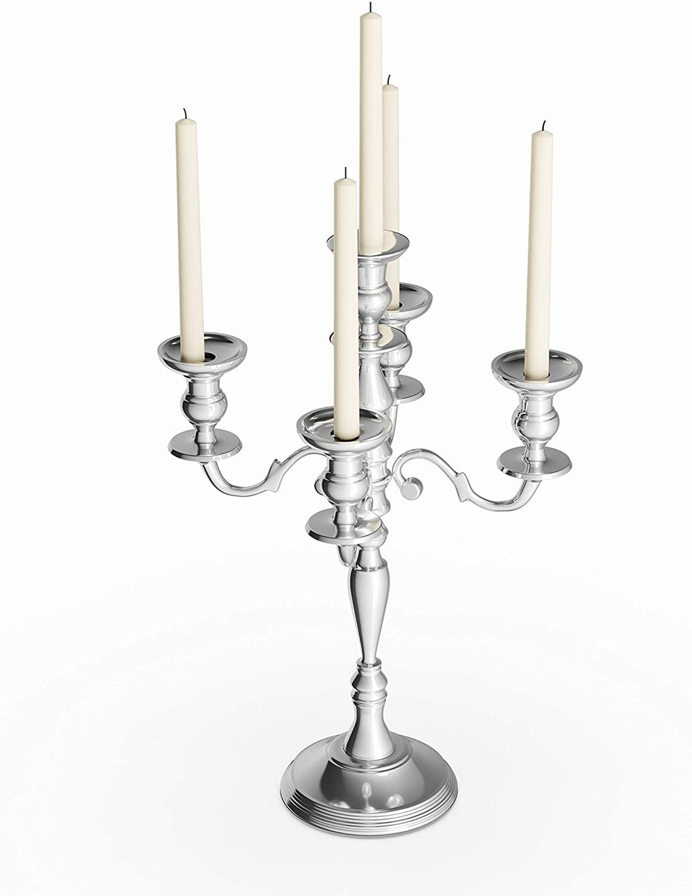 MISC Aluminum 16 inches Wide X 24 inches High Candelabra Silver