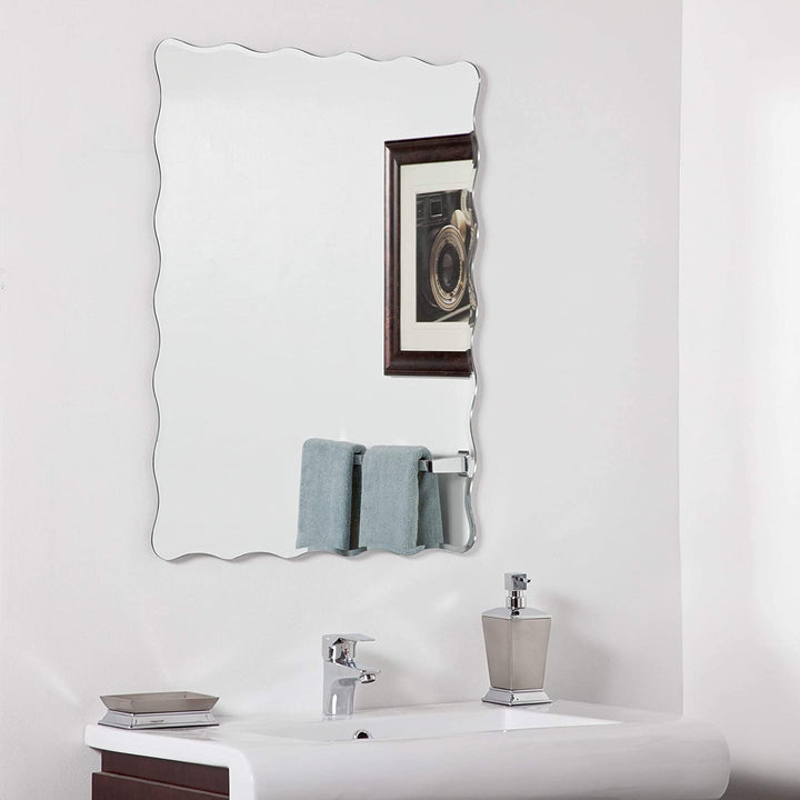 Modern Bathroom Mirror Silver 31 5hx23 6wx 5d Mid Century