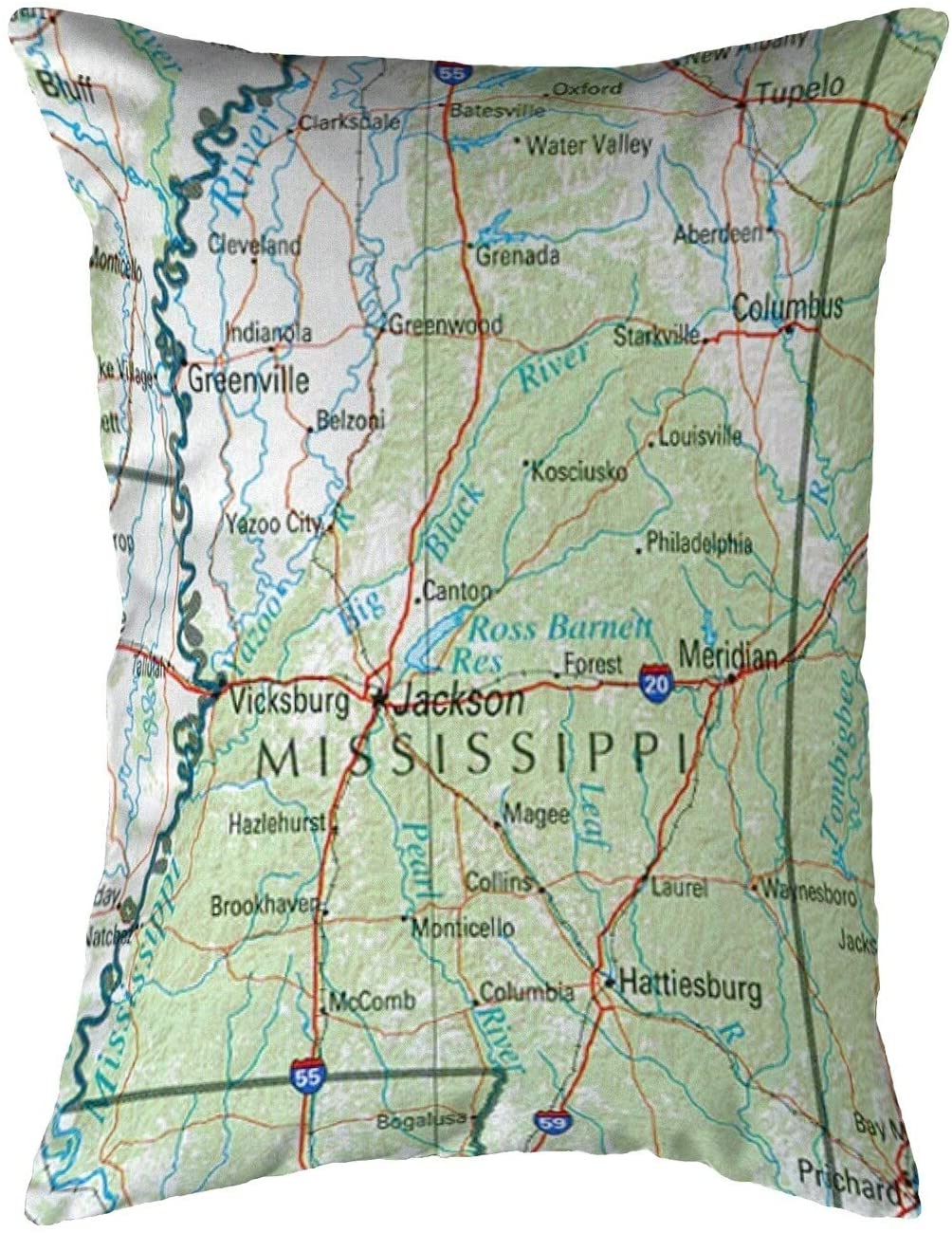 Mississippi Ms Nautical Map Noncorded Indoor/Outdoor