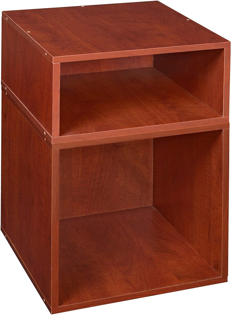 Unknown1 Storage Set 1 Full Cube/1 Half Cube Cherry Red Modern Contemporary Laminate Wood Finish