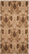 Handmade Chenille Flatweave Ikat Rug (India) 2'4" X 4' Brown Oriental Modern Contemporary Latex Free