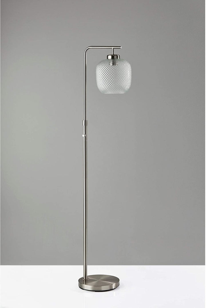 Floor Lamp Brushed Steel Bronze Silver Farmhouse Mid Century