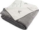 Grey Knit 50 X 60 inch Throw Blanket Animal Modern Contemporary Shabby Chic Victorian Cotton