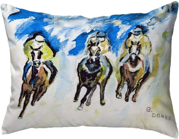 Three Racing Small No Cord Pillow 11x14 Color Graphic Casual Polyester