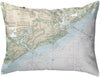 Nautical Map Noncorded Pillow Color Graphic Coastal Polyester One Water Resistant