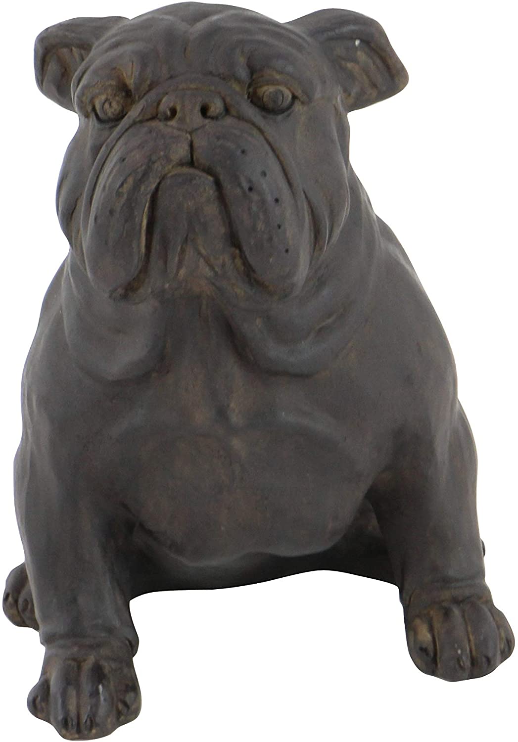 MISC Bronze Finish Polystone 11 inches High X 10 inches Wide Bulldog Sculpture Gold Resin