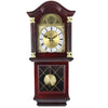24h Chiming Wall Clock 26 Cordless Hourly Wallclock Royal Pendulum Chimes Tiny Antique Glass Wood Brown Gold