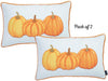 UKN Fall Season Thanksgiving Pumpkin Throw Pillow Cover Set (Set 4) White Floral Farmhouse Polyester 3 More Removable