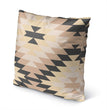 MISC Tan Grey Indoor|Outdoor Pillow by 18x18 Tan Geometric Southwestern Polyester Removable Cover