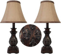MISC Set 2 19" h Bronze Accent Table Lamps Traditional