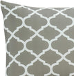 UKN 3 Piece Queen Comforter Set Quatrefoil Design Gray White Grey Geometric Modern Contemporary