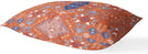 UKN Orange Lumbar Pillow Orange Geometric Southwestern Polyester Single Removable Cover