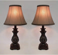 MISC Set 2 19" h Bronze Accent Table Lamps Traditional