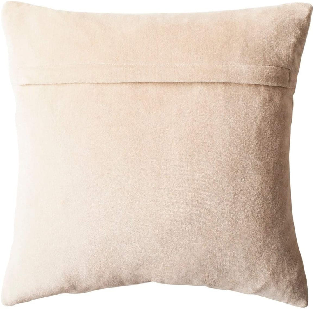 Dash Geometric Cream Cowhide 18 inch Decorative Pillow White Textured Casual Farmhouse Modern Contemporary Suede One Removable Cover