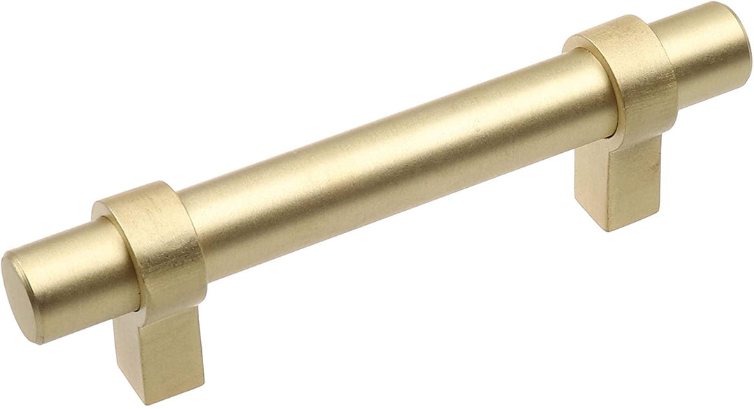 5 Pack 3 Center Satin Gold Euro Solid Cabinet T bar Pulls