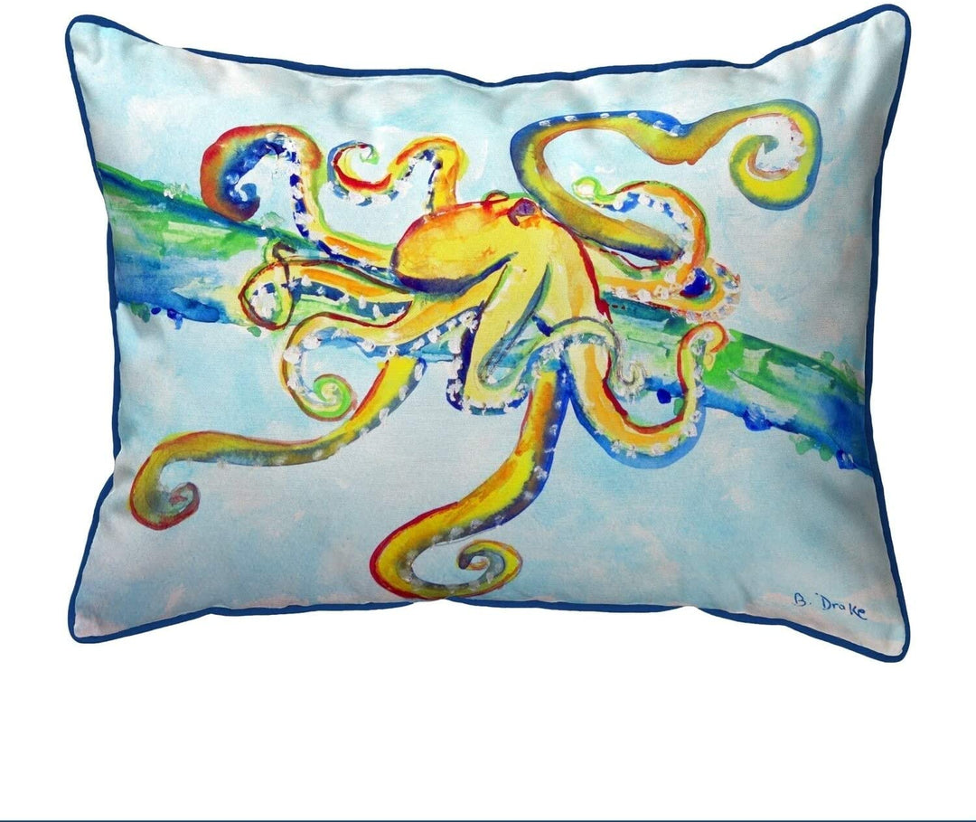 Crazy Octopus Small Outdoor/Indoor Pillow 11x14 Color