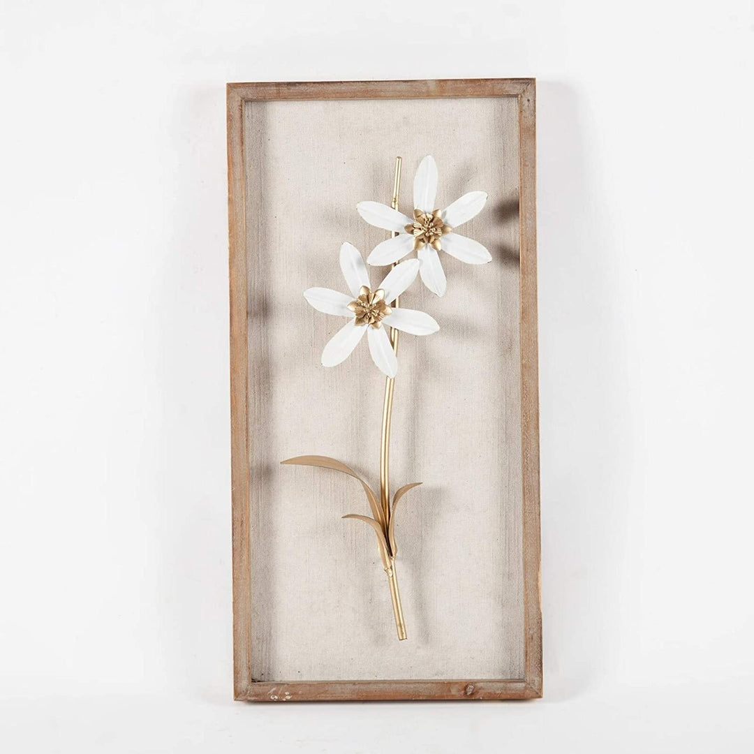 Set 2 Flower Wall Plaque Modern Contemporary - Diamond Home USA