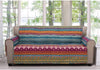 MN 1 Piece Orange Red Southwest Sofa Protector Blue Grey Geometric Stripe Pattern Southwestern Theme Protection Couch Hippie Motif Chevron Striped