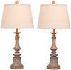 MISC 26 5 Candlestick Resin Table Lamps Cottage Weathered Gray Finish Grey