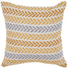 Sunny Day Chevron Throw Pillow 18 Inch Cream Grey Yellow Farmhouse Modern Contemporary Patterned Cotton Single Handmade Removable Cover