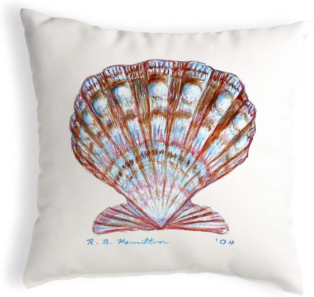 Scallop Shell Small No Cord Pillow 12x12 Color Graphic