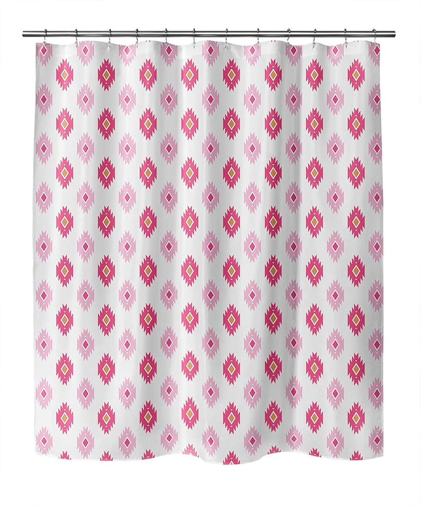 MISC Shower Curtain by 71x74 Pink Geometric Southwestern Polyester