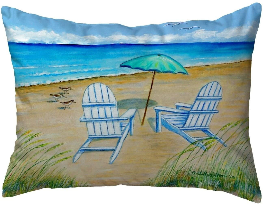 Small No Cord Pillow 11x14 Color Graphic Nautical Coastal